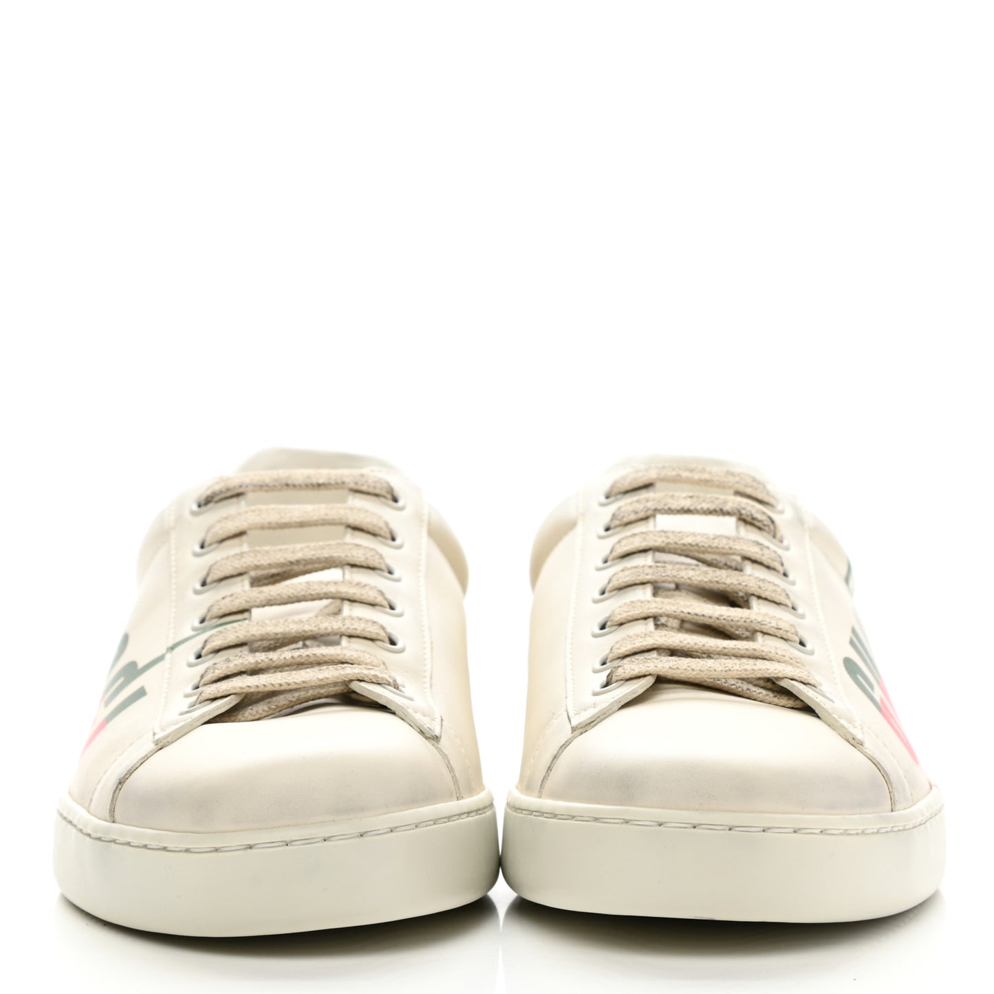 Distressed Calfskin Mens Ace Blade Sneakers 8 White