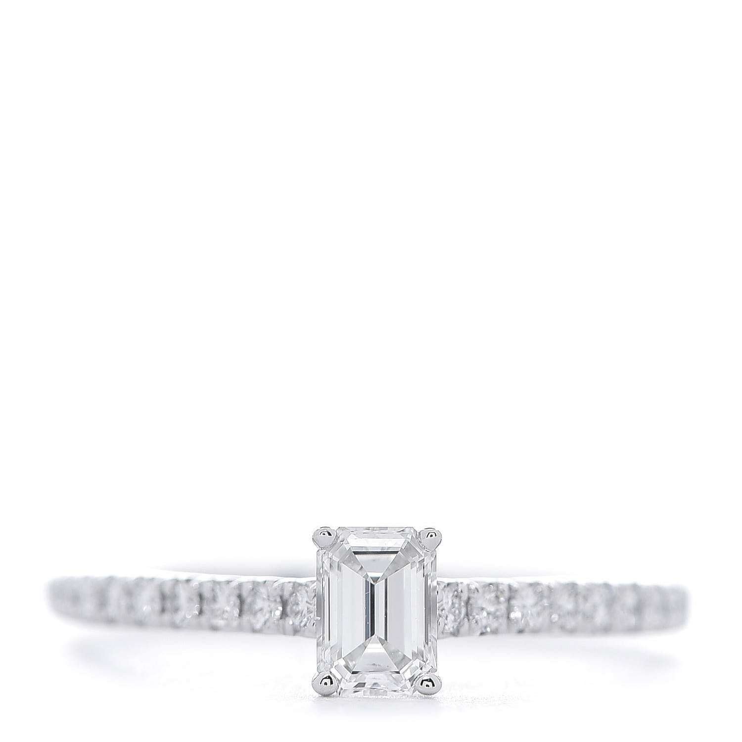 Tiffany Platinum Diamond .36ct Emerald Cut Novo Engagement Ring 52 6 1 of 6