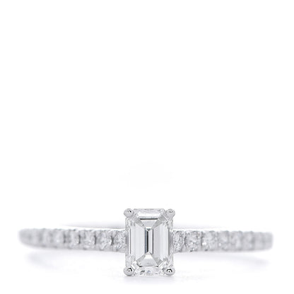 Tiffany Platinum Diamond .36ct Emerald Cut Novo Engagement Ring 52 6 1 of 6