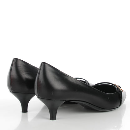 Hermes Calfskin Lauren Pumps 39 Black 4 of 7