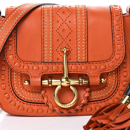 Gucci Calfskin Small Snaffle Bit Shoulder Bag Orange 9 of 12