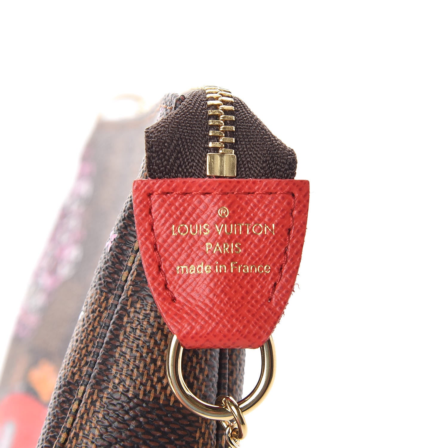 Louis Vuitton Damier Ebene 2019 Christmas Animation Mini Pochette Accessories Red 6 of 7