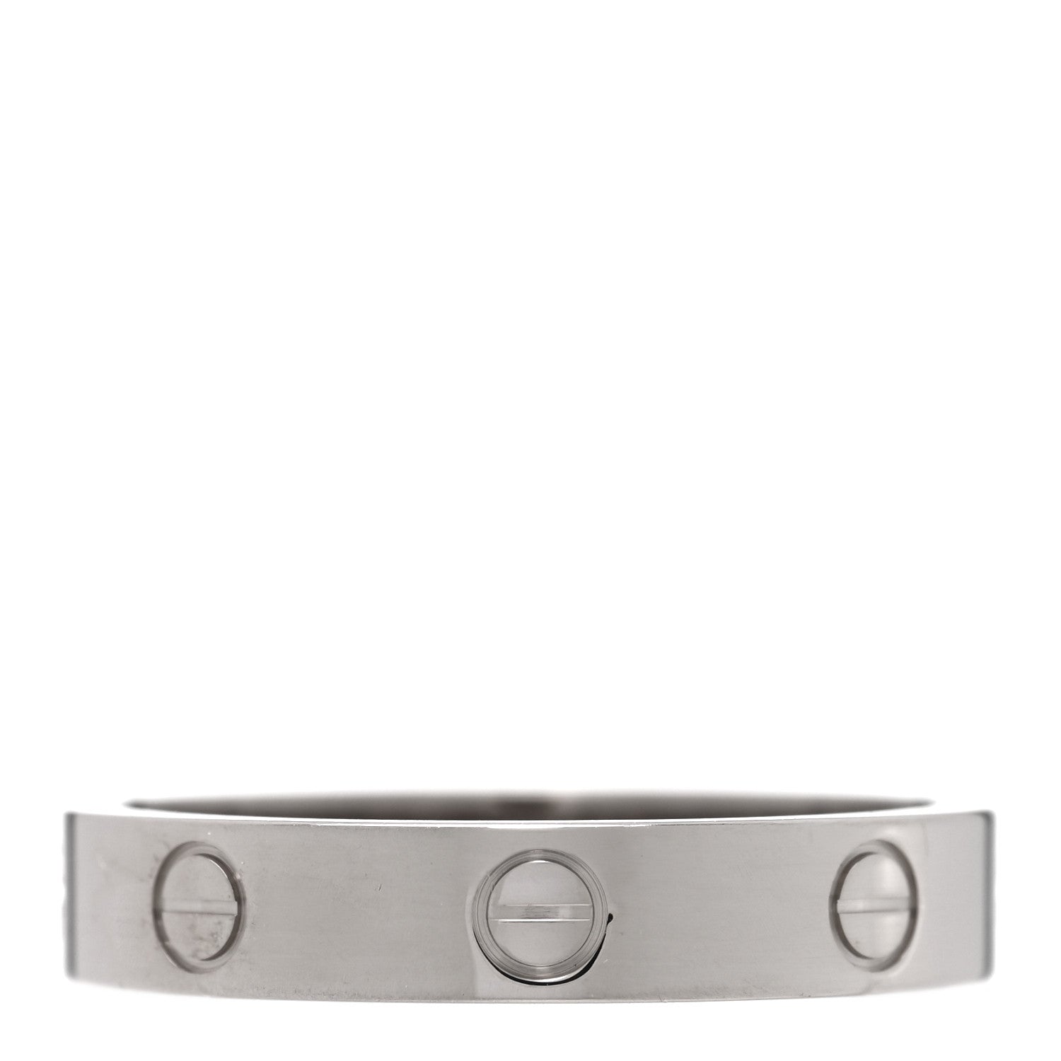 Cartier 18K White Gold 3.5mm LOVE Wedding Band Ring 58 8.5 3 of 4