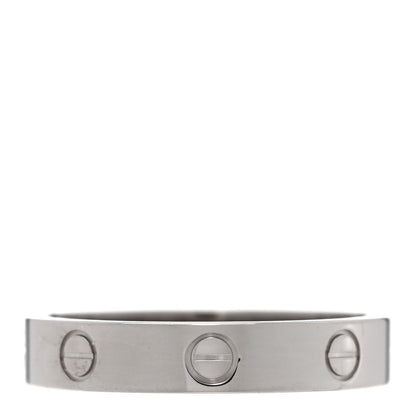 Cartier 18K White Gold 3.5mm LOVE Wedding Band Ring 58 8.5 3 of 4