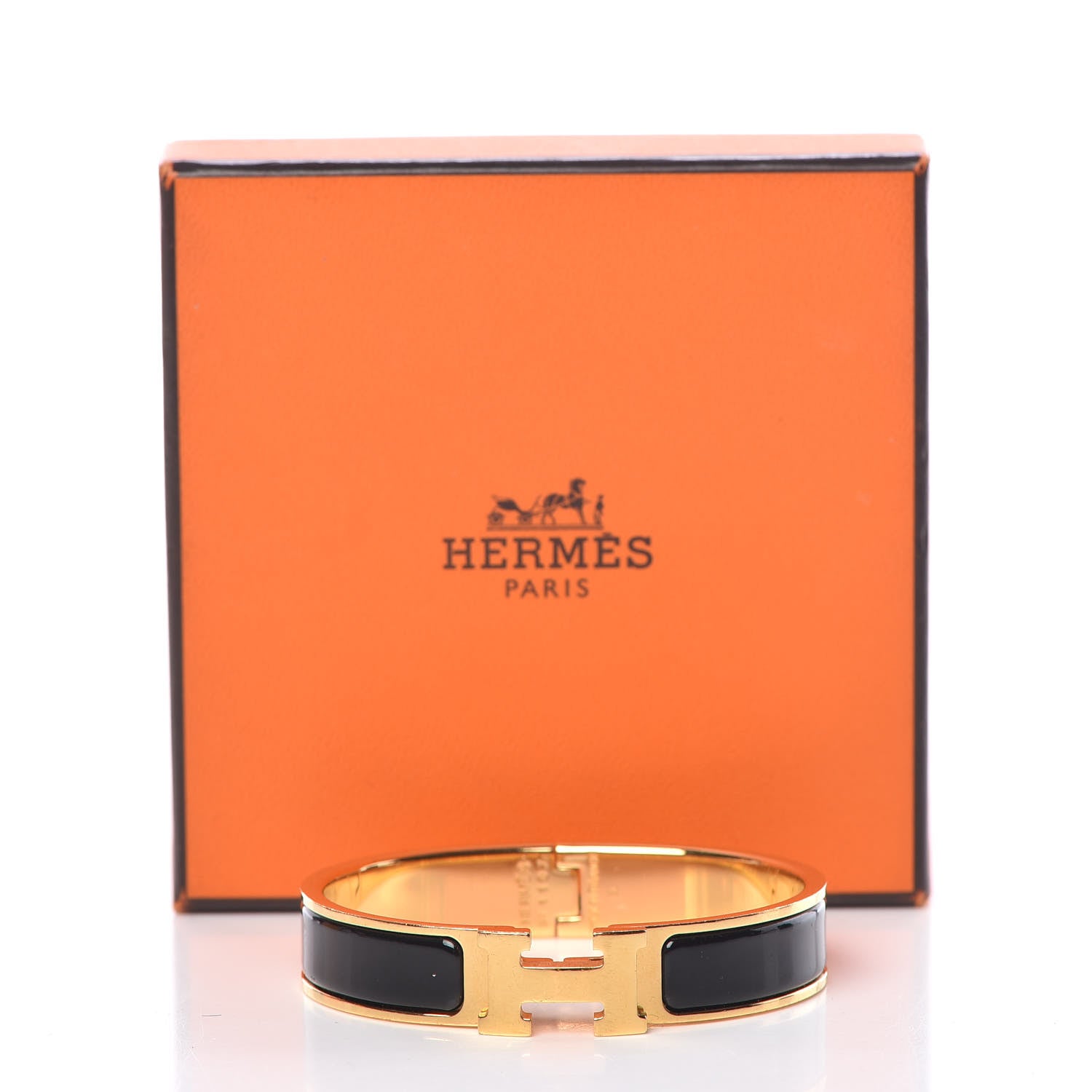 Hermes Enamel Narrow Clic Clac H Bracelet PM Black 5 of 5