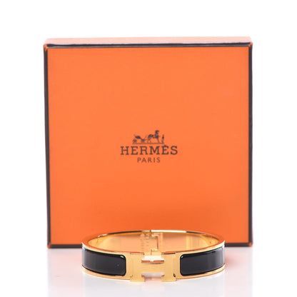Hermes Enamel Narrow Clic Clac H Bracelet PM Black 5 of 5