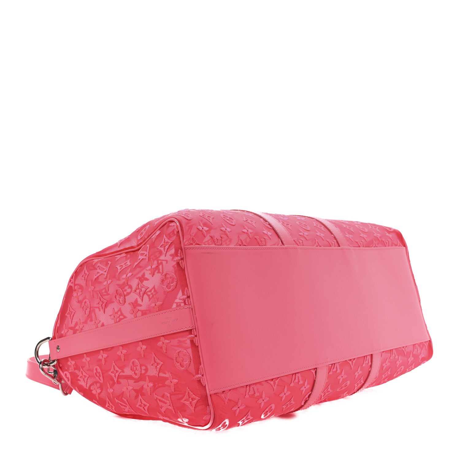 Louis Vuitton Monogram Fluo See Through Keepall Bandouliere 50 Rose 3 of 9
