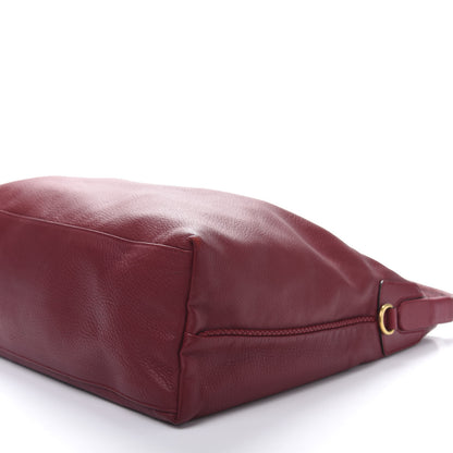 Gucci Deerskin Large Hip Bamboo Hobo Raspberry Candy 7 of 12