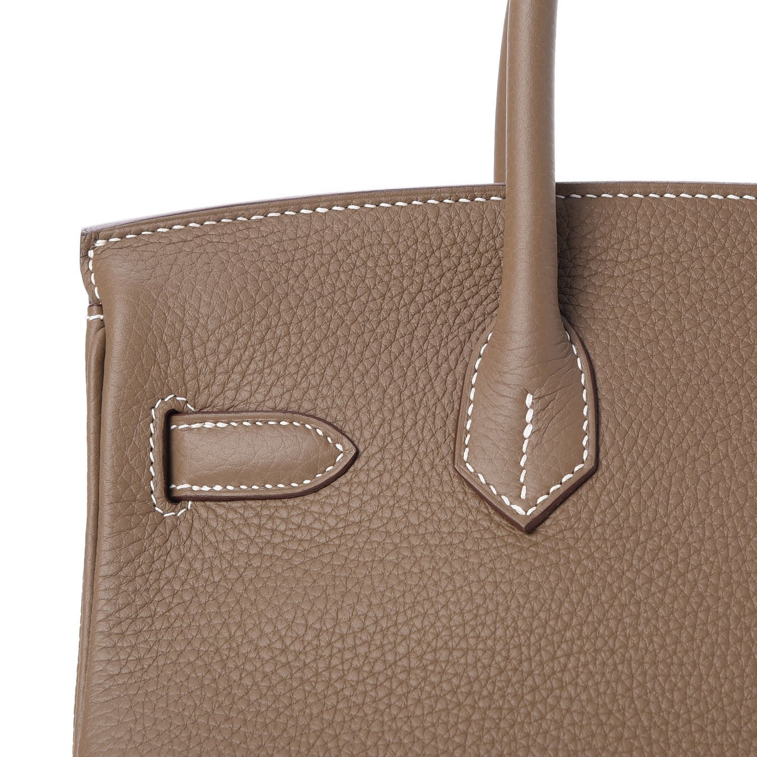 Hermes Taurillon Clemence Birkin 30 Etoupe 14 of 34