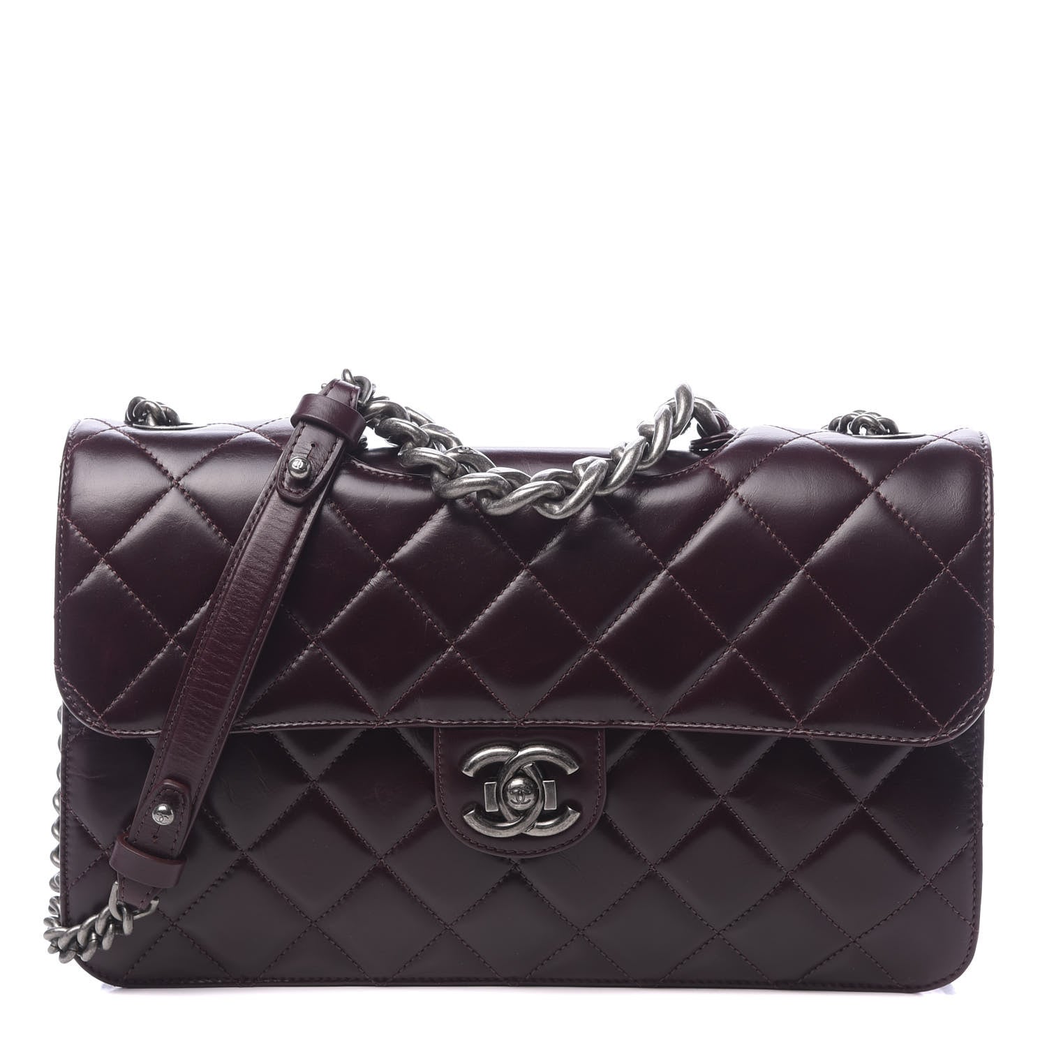 Chanel Calfskin Quilted Large Perfect Edge Flap Bordeaux 1 of 11
