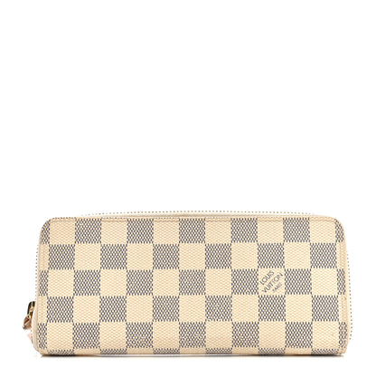 Louis Vuitton Damier Azur Clemence Wallet Rose Ballerine 1 of 8