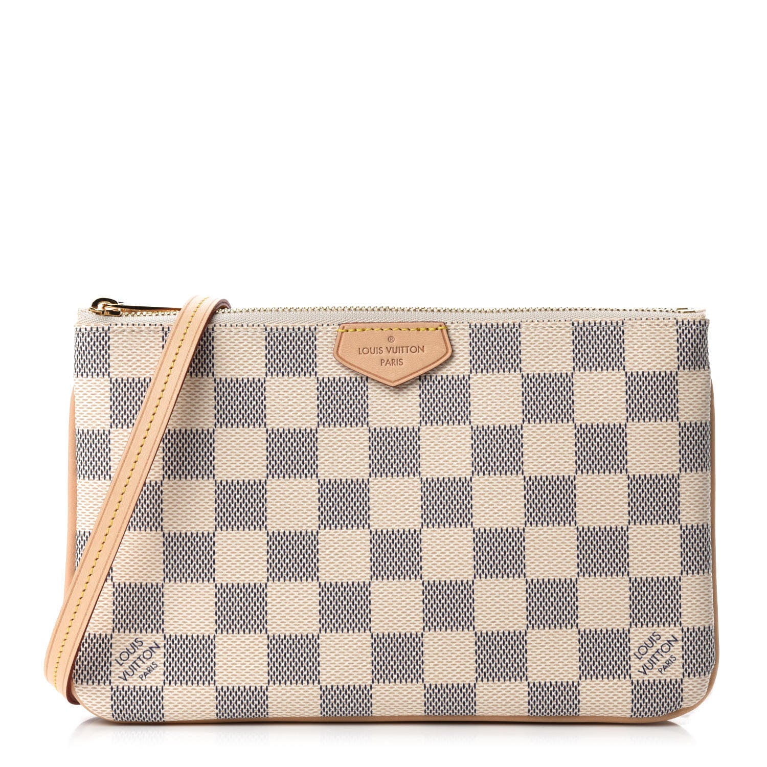Louis Vuitton Damier Azur Double Zip Pochette 1 of 10