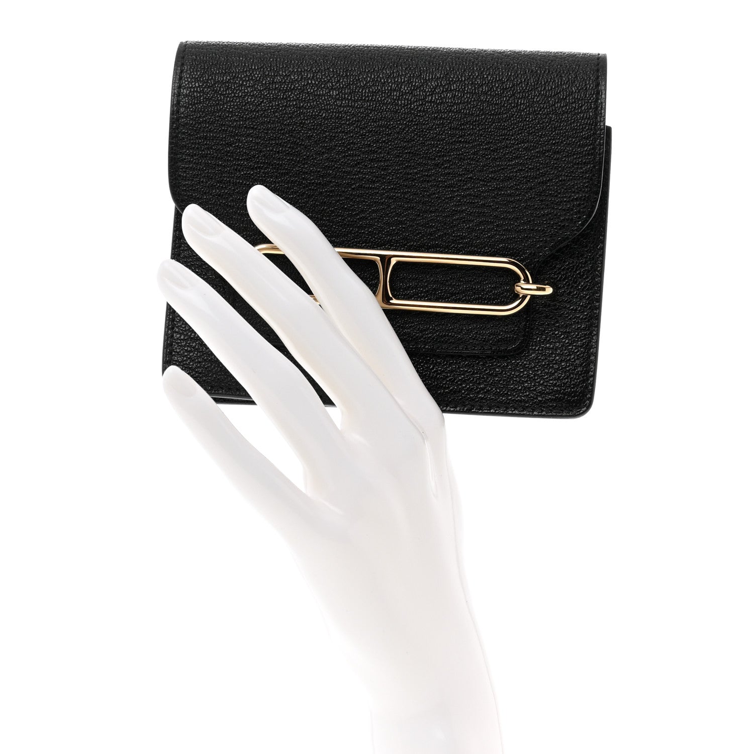 Hermes Chevre Mysore Roulis Slim Wallet Black 2 of 7