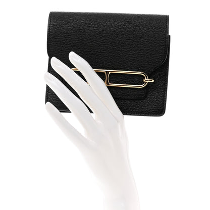 Hermes Chevre Mysore Roulis Slim Wallet Black 2 of 7