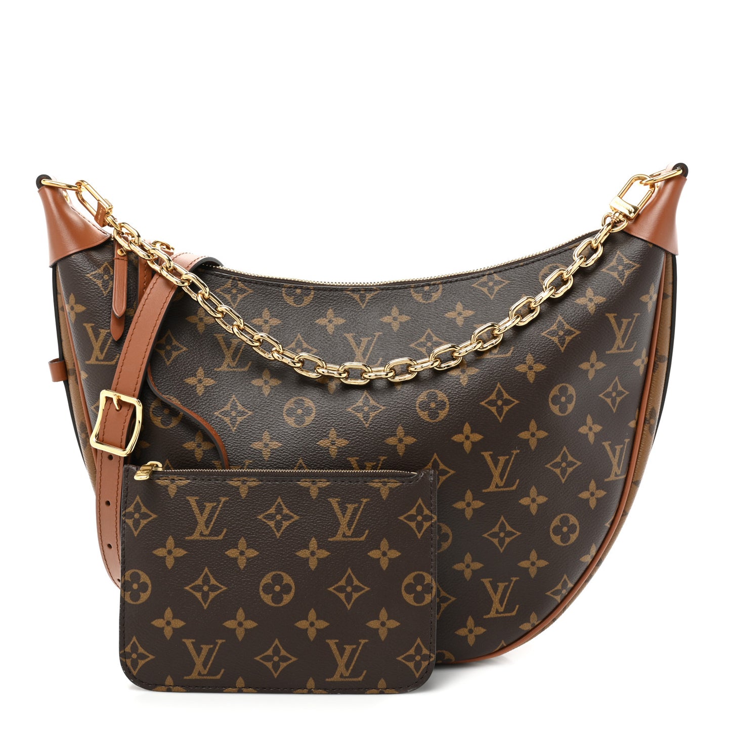 Reverse Monogram Loop Hobo