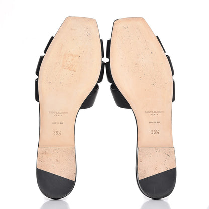 Saint Laurent Calfskin Nu Pied 05 Slide Sandals 38.5 Black 5 of 12