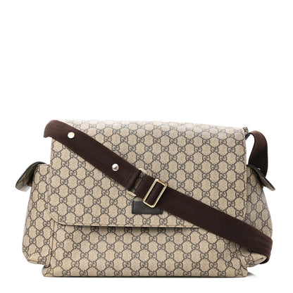 Gucci GG Plus Monogram Messenger Diaper Bag Dark Brown 1 of 11