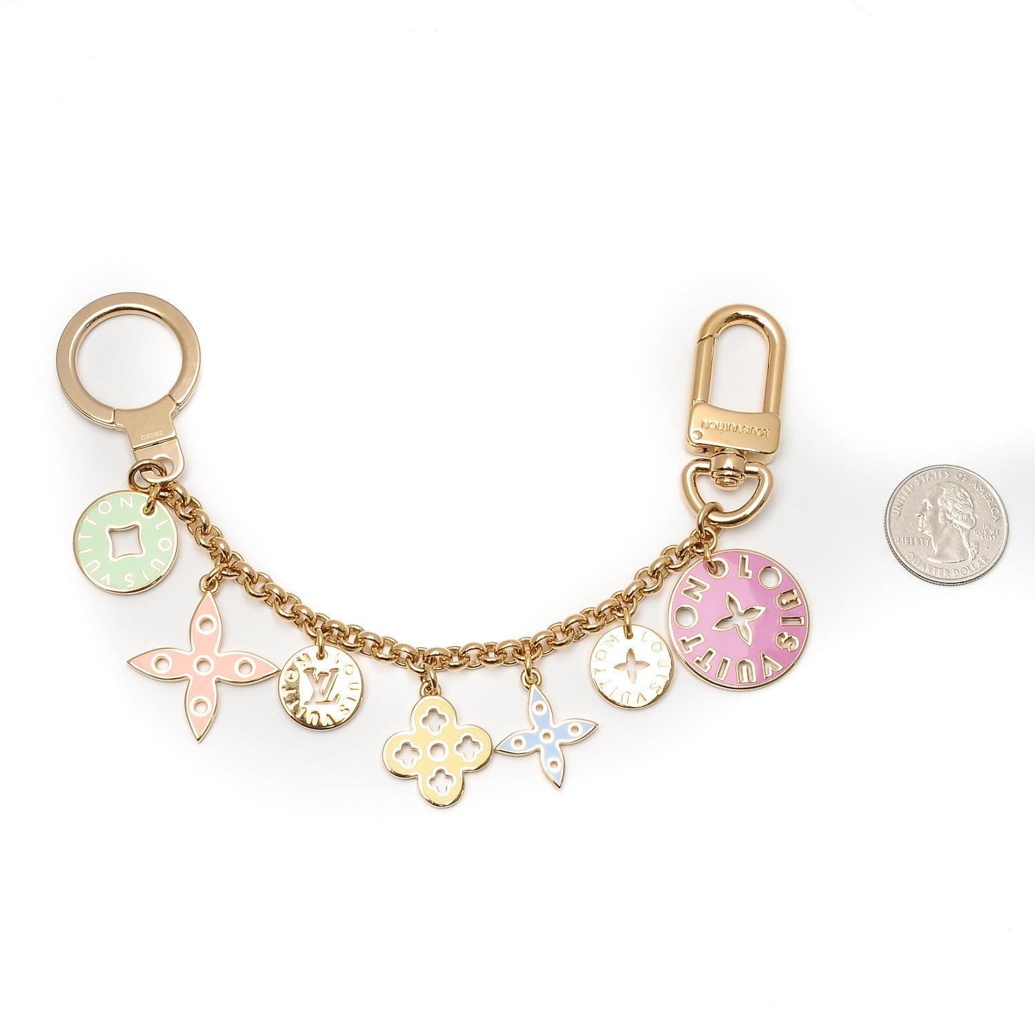 Louis Vuitton Enamel Looping Key Chain Bag Charm Multicolor 2 of 4