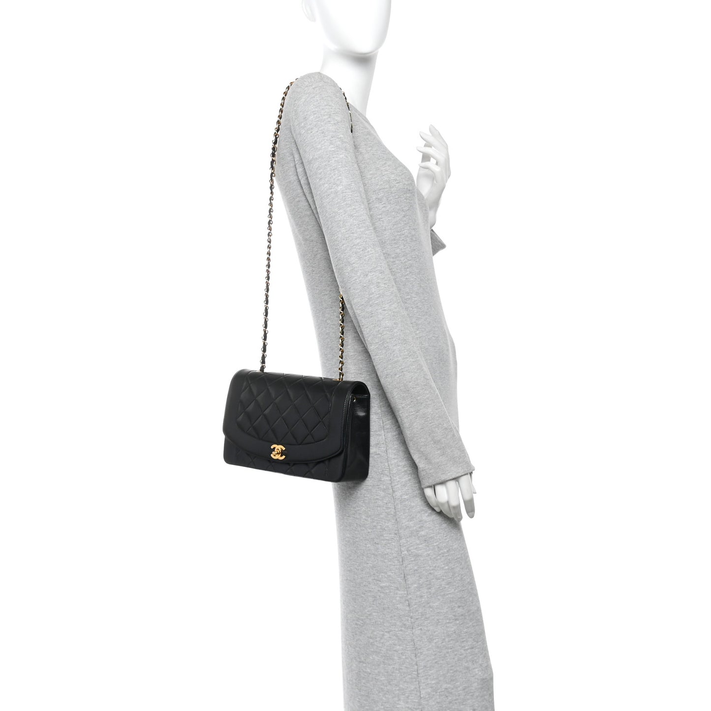 Lambskin Quilted Small Single Flap Black
