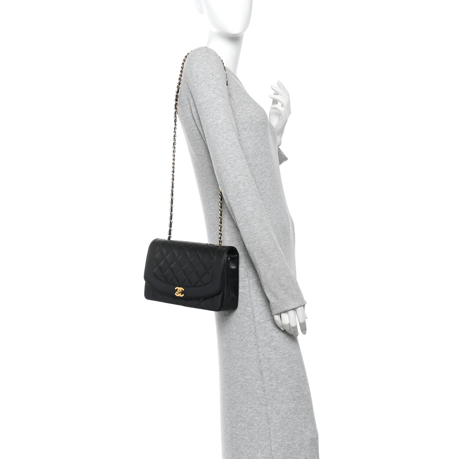 Chanel Lambskin Quilted Small Single Flap Black 2 of 10