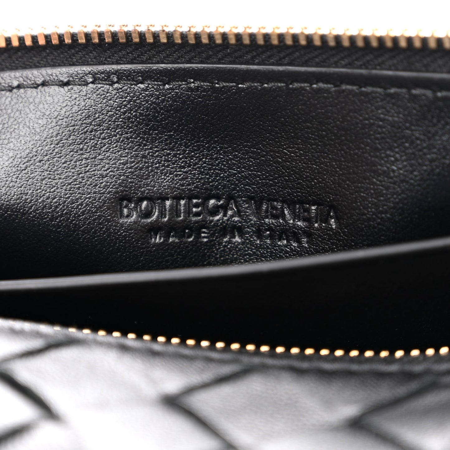 Nappa Intrecciato Half Moon Pouch On Strap Black