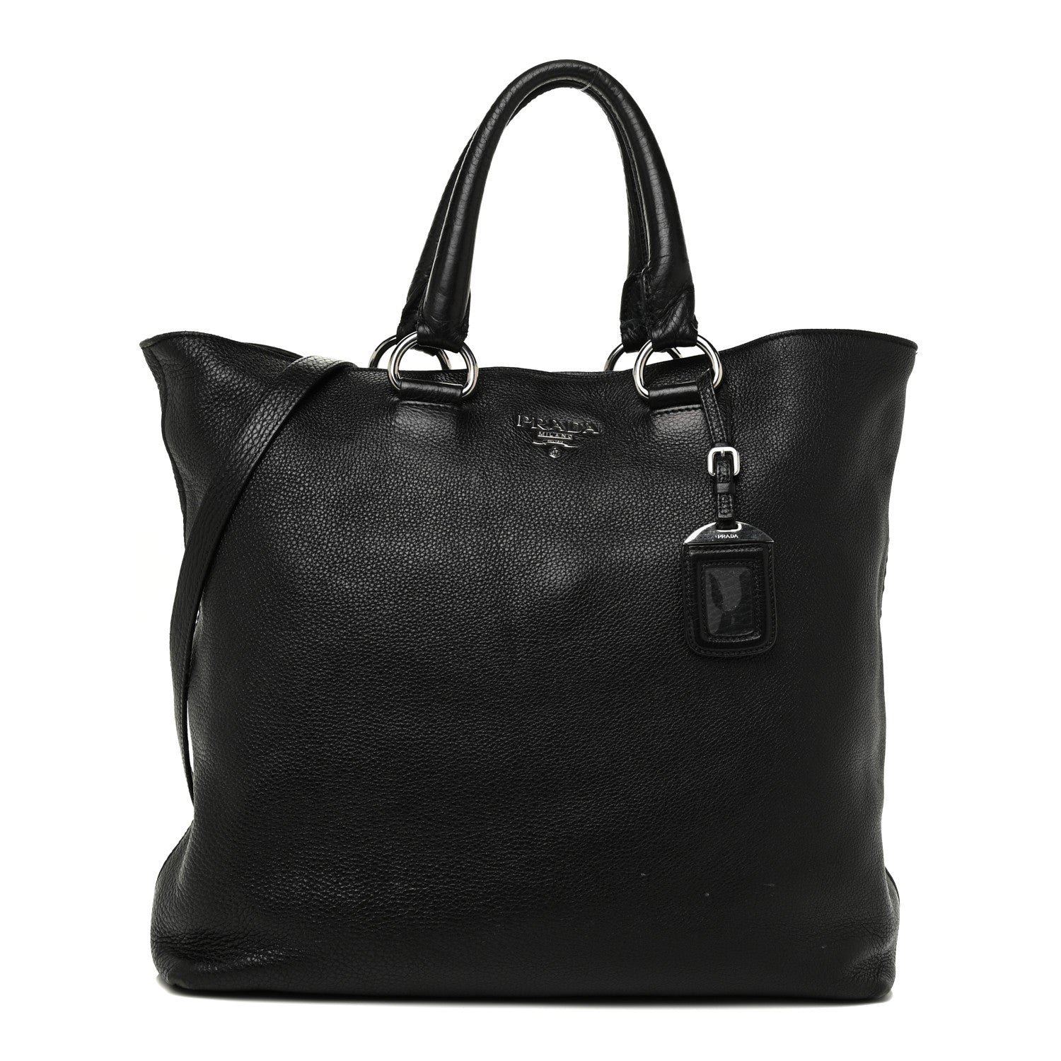 Prada Vitello Daino Tote Black 1 of 24