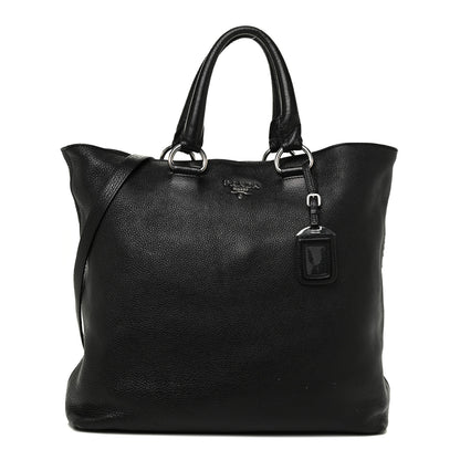 Prada Vitello Daino Tote Black 1 of 24