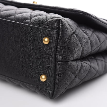 Chanel Caviar Quilted Small Coco Handle Flap Black 9 of 10