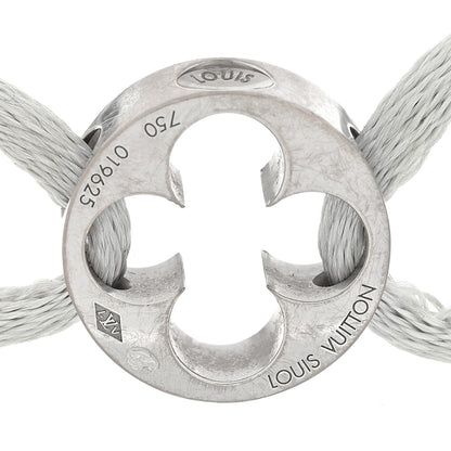 Louis Vuitton 18K White Gold Cord Empreinte Adjustable Bracelet Gray 3 of 3