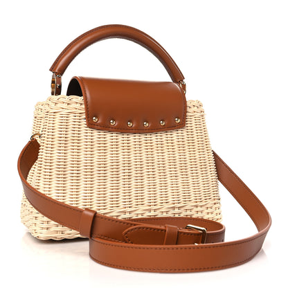 Louis Vuitton Rattan Calfskin Capucines BB Tan 3 of 10