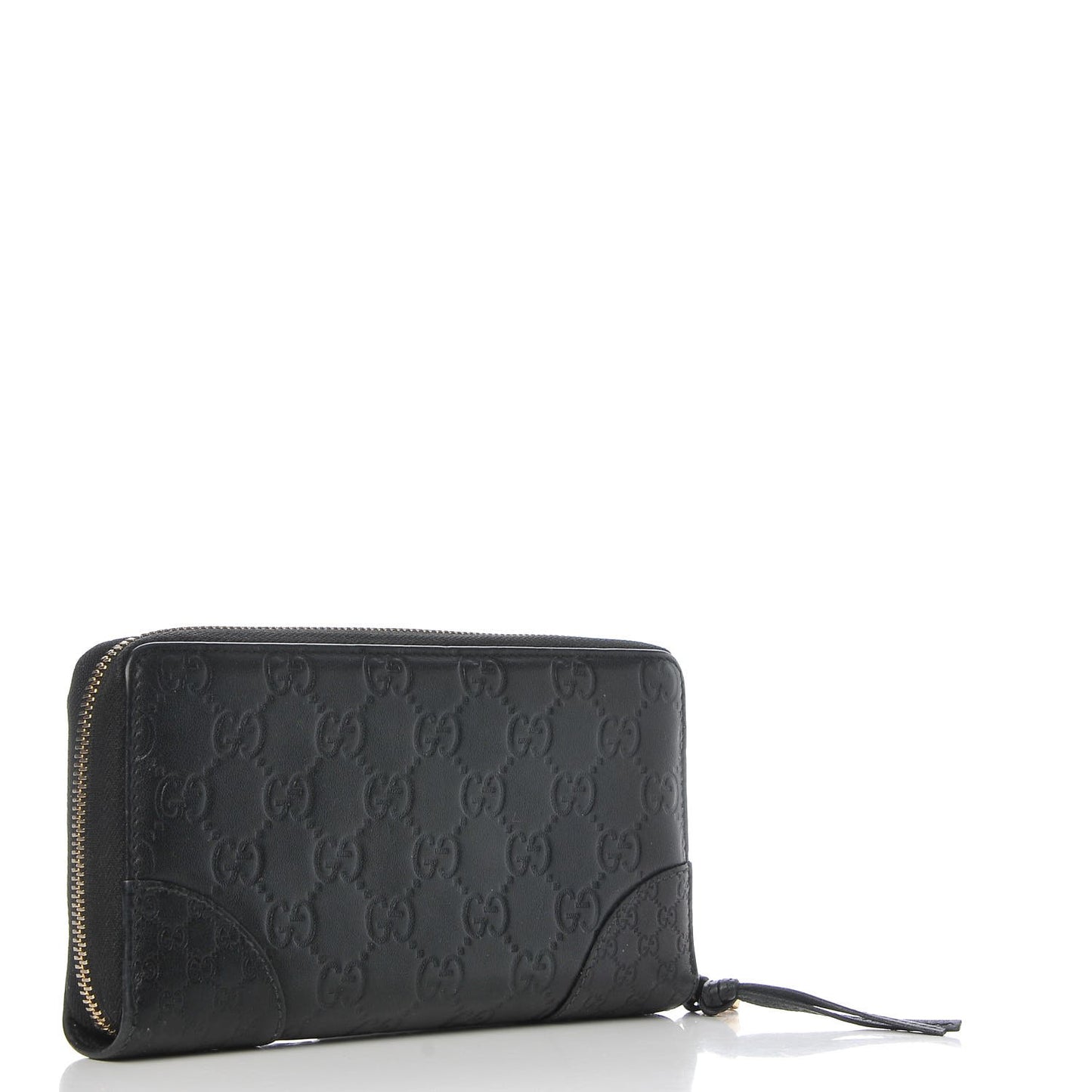 Guccissima Signature Microguccissima Bree Zip Around Wallet Black