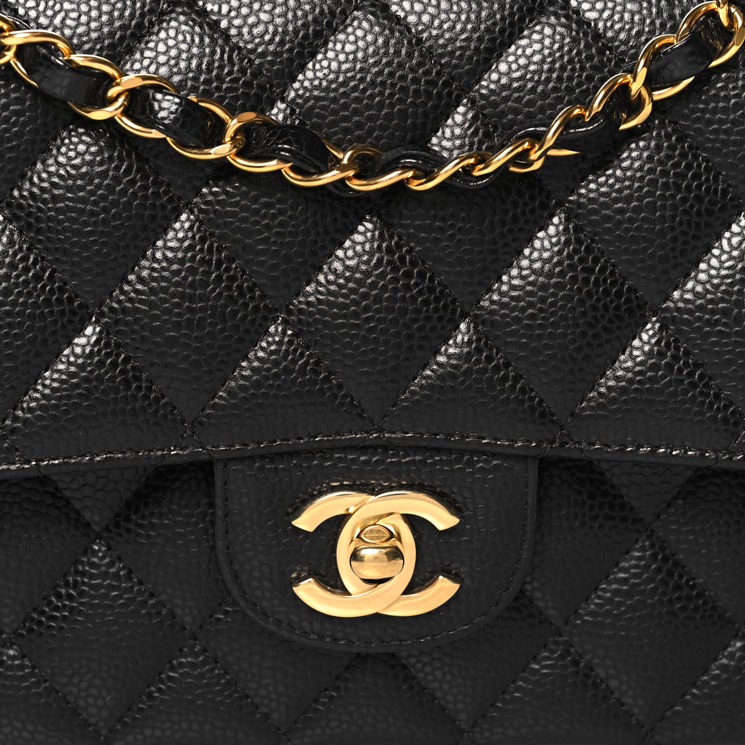Chanel Caviar Quilted Medium Double Flap Black 8 of 10