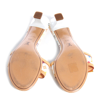 Louis Vuitton Monogram Multicolor Sandals White 38.5 5 of 6