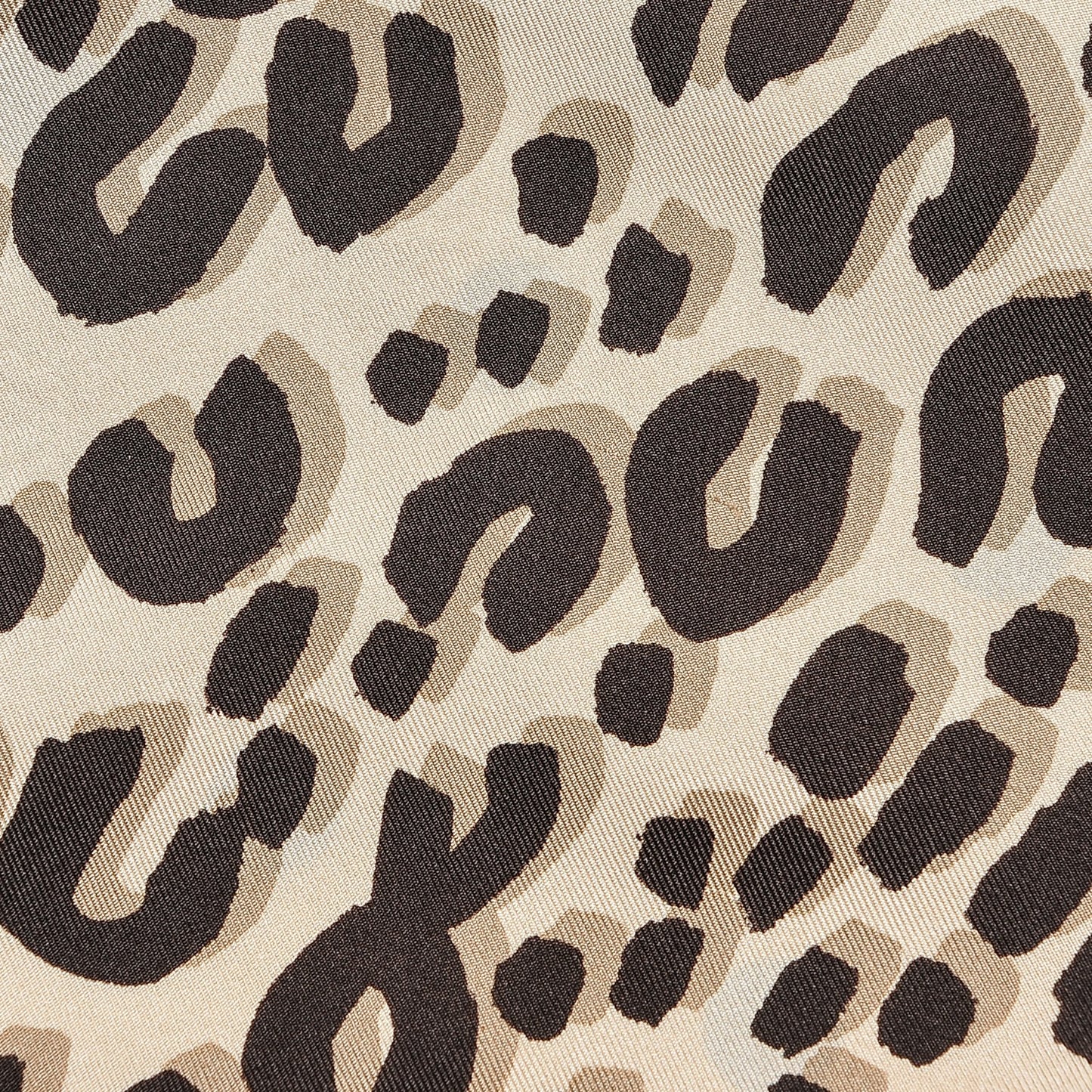 Silk Leopard Snood Scarf Beige