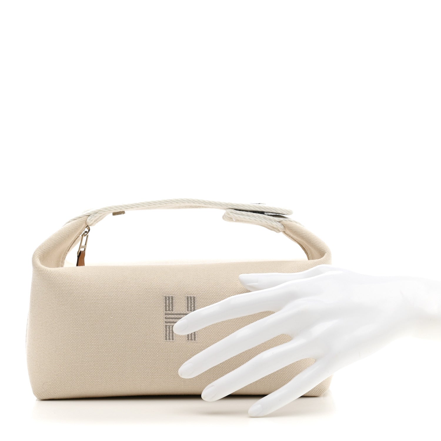 Hermes Canvas Small Bride-A-Brac Pouch Natural 2 of 8