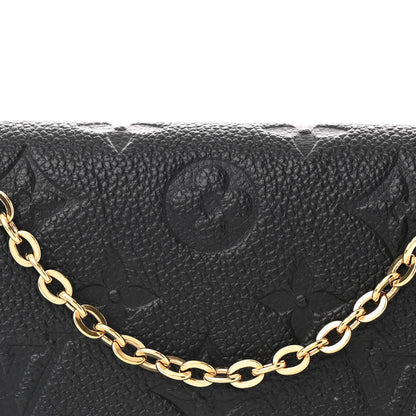 Louis Vuitton Empreinte Pochette Felicie Chain Wallet Black 10 of 14
