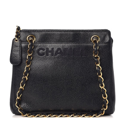 Chanel Caviar Shoulder Bag Navy 1 of 12