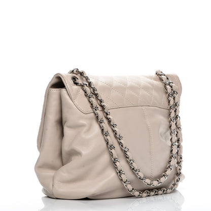 Chanel Calfskin Quilted Large Trianon Messenger Flap Light Beige 3 of 7