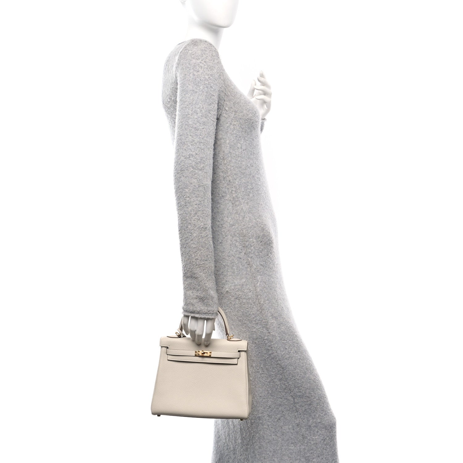 Hermes Togo Kelly Retourne 25 Craie 2 of 11