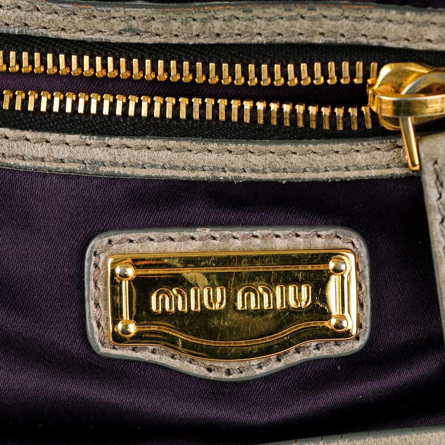Nappa Medium Charm Satchel Agave