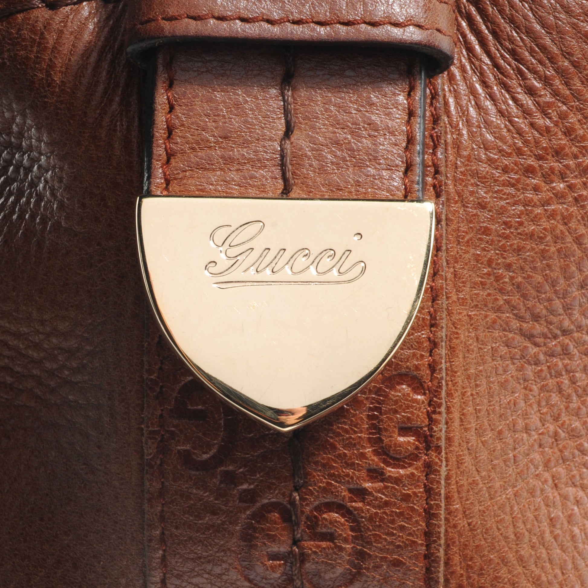 Gucci Leather Guccissima Signoria Hobo Brown 8 of 8
