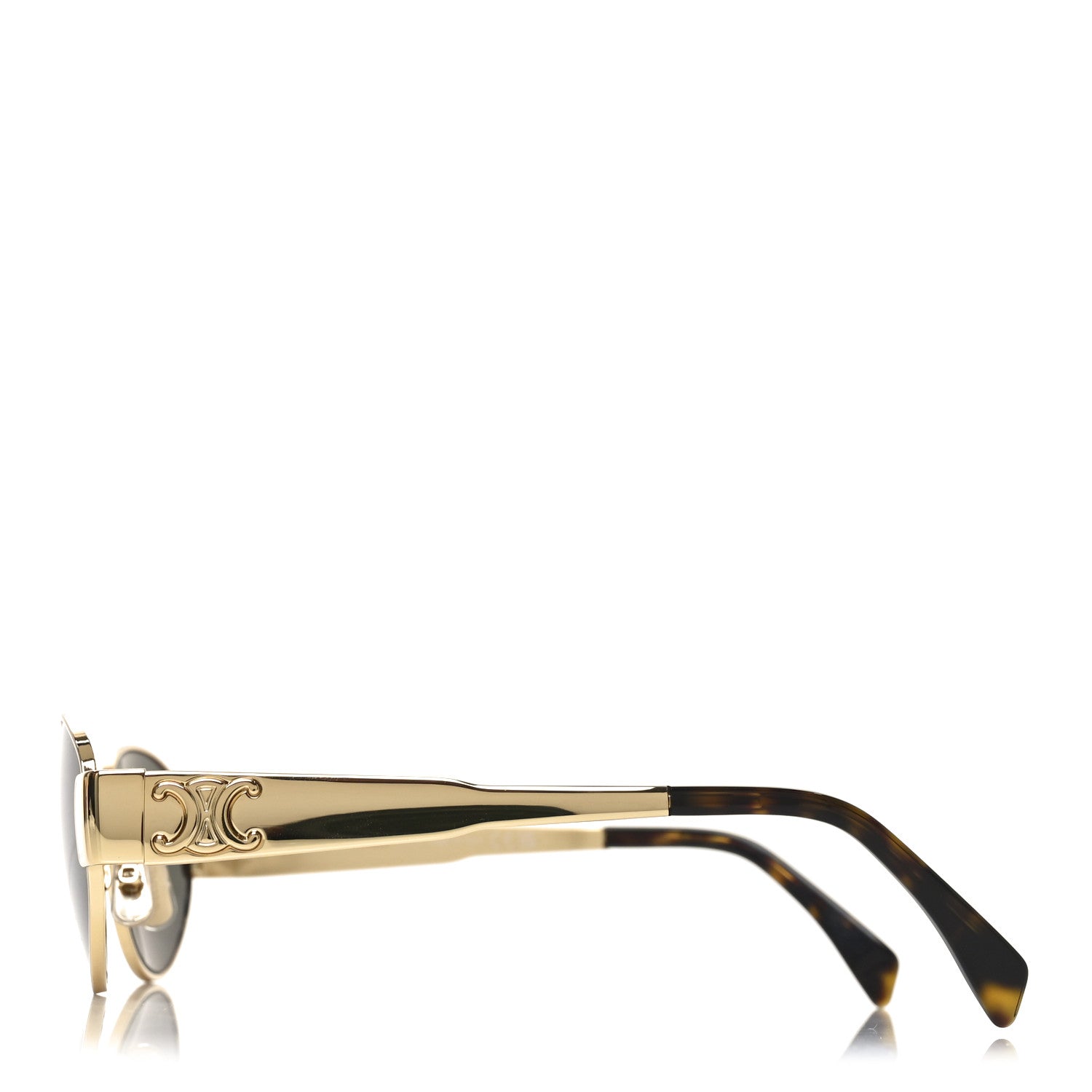 Celine Metal Triomphe 01 Sunglasses CL40235U Gold Green 3 of 7