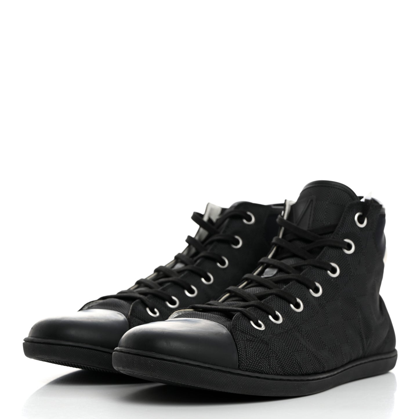 Nylon Damier Graphite Baseball High Top Sneaker Boots 11