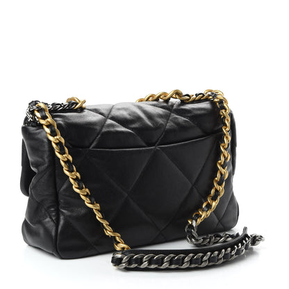 Chanel Lambskin Quilted Large 19 Flap Black 3 of 10