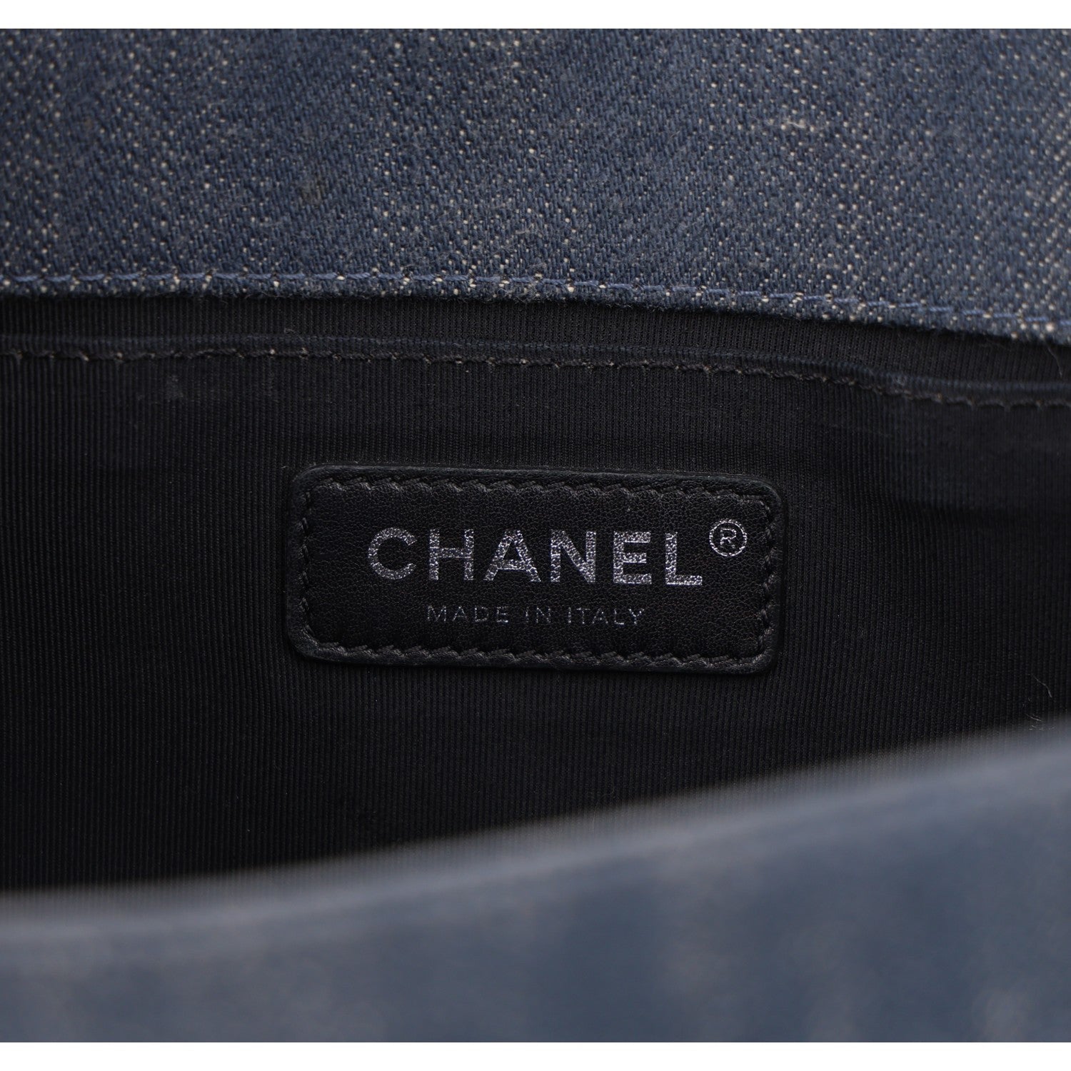 Chanel Denim Quilted Embossed Medium Boy Flap Blue 6 of 10