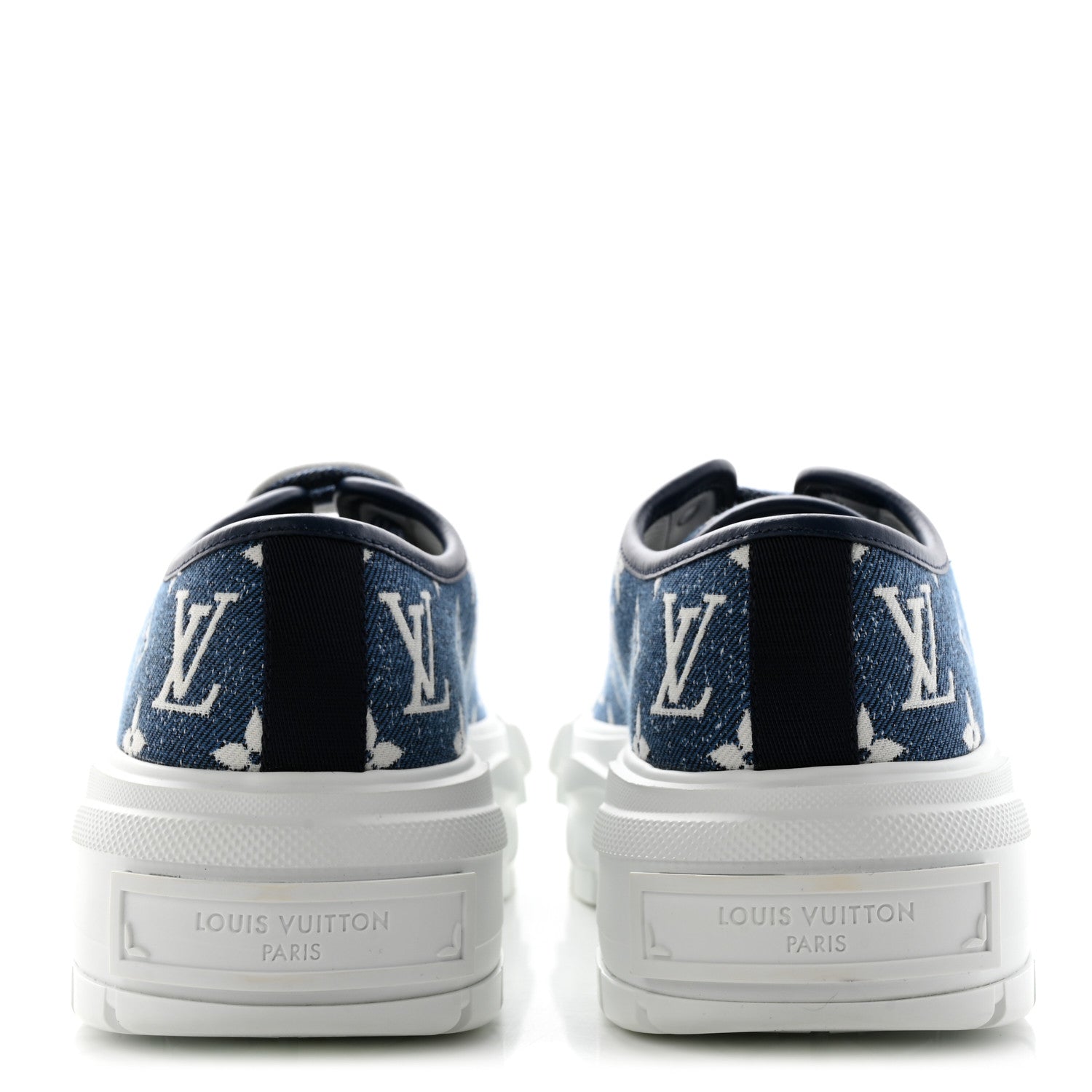 Louis Vuitton Denim Monogram Squad Sneakers 39 Marine 5 of 10