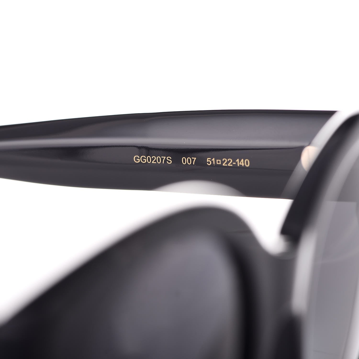 Gucci Round Frame Star Sunglasses GG0208S Black 8 of 9