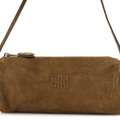 Miu Miu Suede Pouch Olive Green 7 of 9