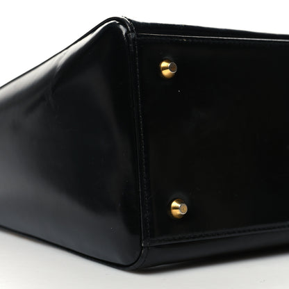 Christian Dior Glazed Calfskin Medium Lady Dior Black 9 of 15