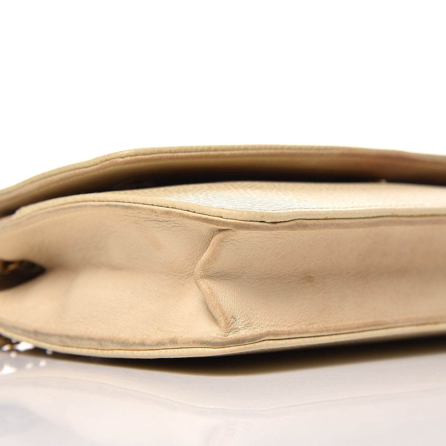 Caviar Timeless CC Wallet on Chain WOC Beige Clair
